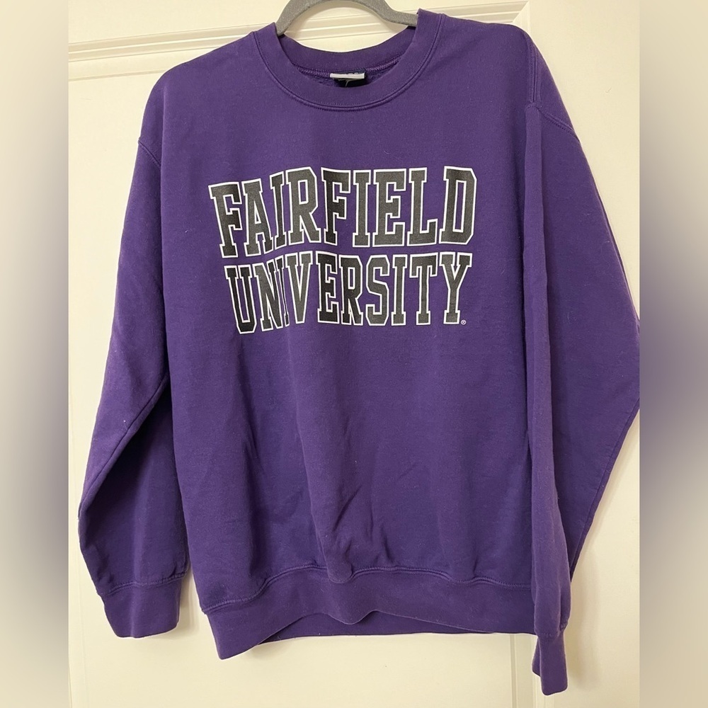 Fairfield University Purple Crewneck Sweatshirt by MV Sport – Size M